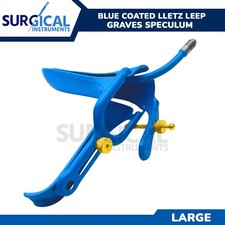 LLETZ LEEP Graves Vaginal Speculum Gynecology Surgical Large Blue Coated German