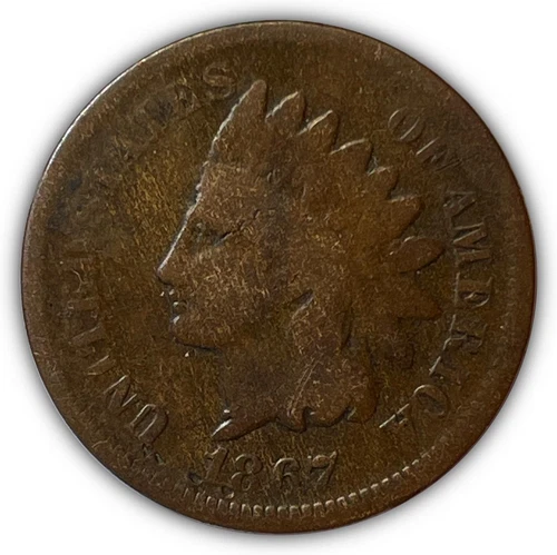 1867 Indian Head Cent Good G Coin #7446
