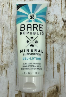 bare republic mineral sunscreen gel lotion