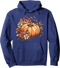 Fall Vintage Pumpkin Autumn Graphic Thanksgiving Unisex Hooded Sweatshirt