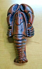 Nautical Beach Ocean Entry Door Knocker Cast Iron Large Red Rustic Lobster