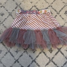 Matilda Jane 6 Happily Ever After Skirt Tulle Stripe Floral Girl’s Once Upon A