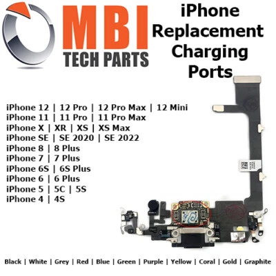 OEM iPhone 11 Pro Max X XS XR 8 7 6S Plus Replacement Charging Port Charge Connector