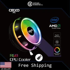 Cryo-PC RGB UFO CPU Cooler Heatsink 90mm Fan Low-Profile for AMD Intel