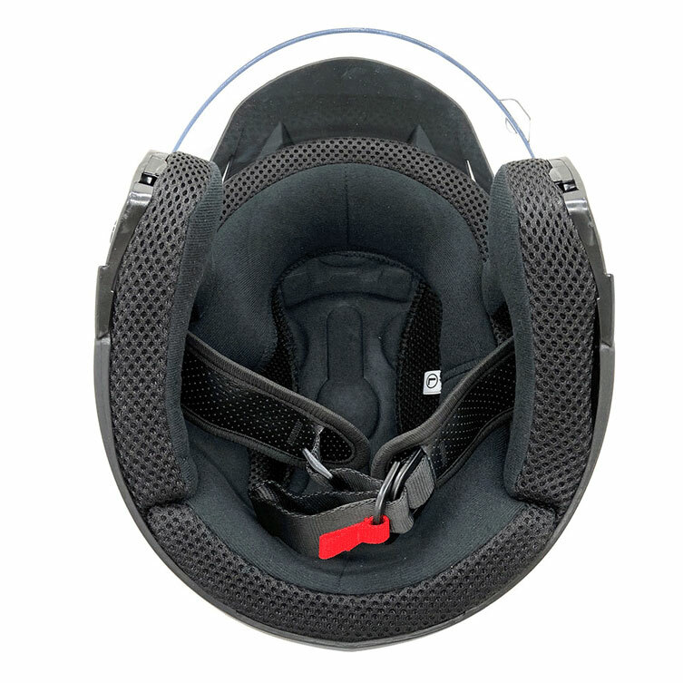 MMG Motorcycle Scooter Open Face Helmet Crux Flip Up Visor DOT (XL, Matte Black)
