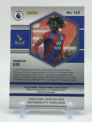 2021-22 Panini Mosaic Premier League Eberechi Eze #132 | eBay