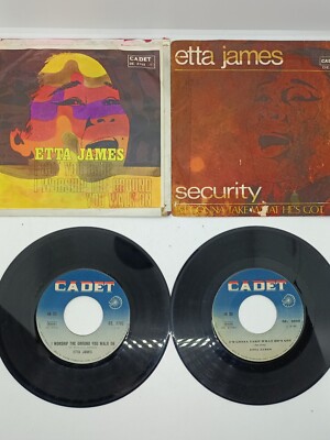 LOT 2x ETTA JAMES I got you babe + Security 7'' 45 Umdrehungen Vinyl Schallplatte