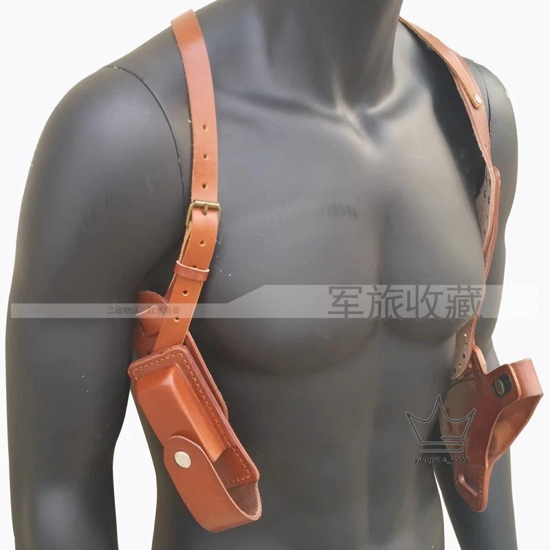 World War II American 1911 Vertical Shoulder Holster Real Leather Strap Replica - Image 4 of 4