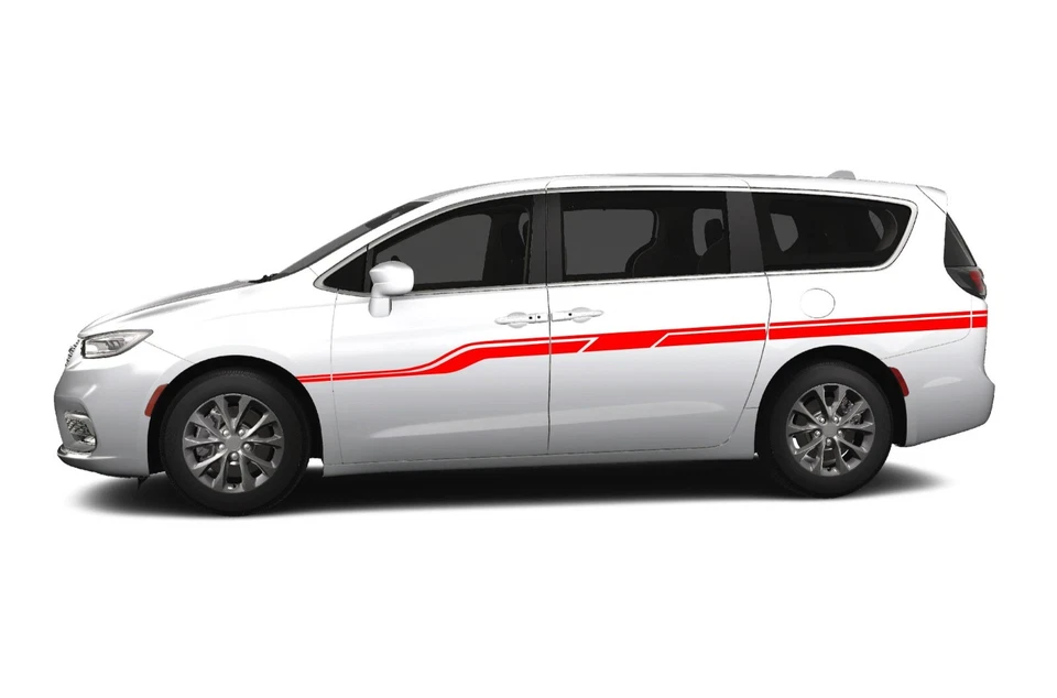 Center Sport Stripe Decal sticker  kit compatible with Chrysler Pacifica graphic - Image 3 of 4
