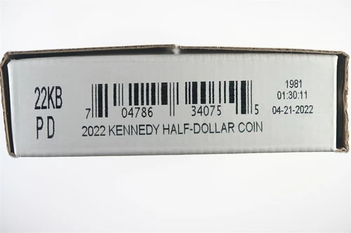 2022 P&D Kennedy Half (1/2) Dollar 2 Roll Set of Uncirculated Coins Unopened