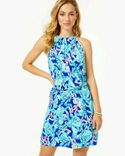 Lilly Pulitzer NWT Gianni Skort Romper Corsica Blue Turtle Villa SZ XXS