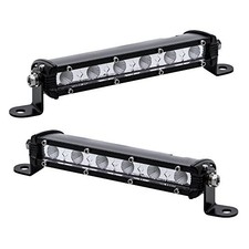 True Mods 2pc 7" Ultra-Slim Single Row Off Road LED Light Bar 1530lm Flood