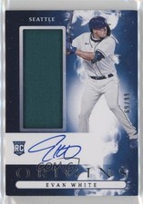 2021 Panini Chronicles Origins Rookie Jumbo Material 69/99 Evan White Auto nd3