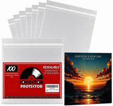 Resealable Record Outer Sleeves for 12" Vinyl Records Crystal Clear
