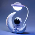 Creative Moon Astronaut Nightlight, LED Small Desk Lamp for Bedroom Decoration