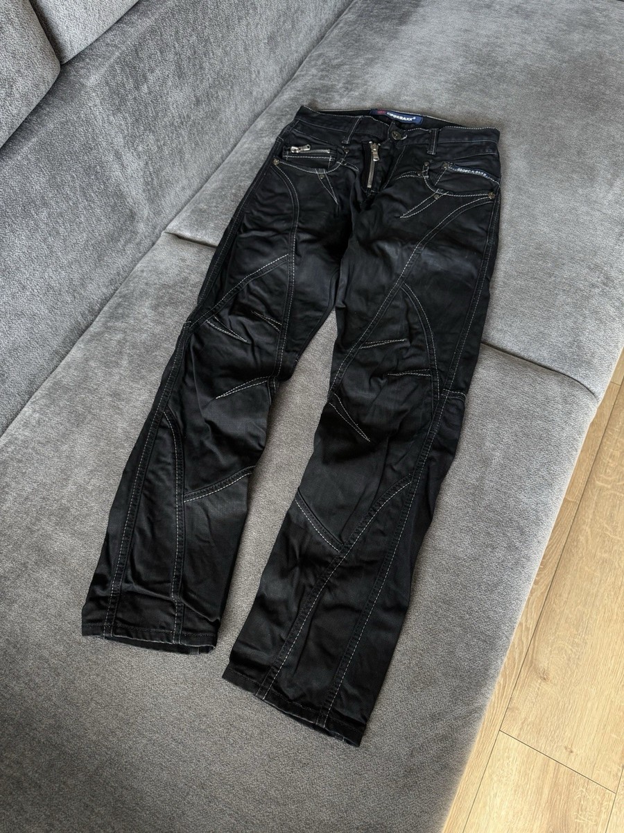 Vintage Cipo & Baxx Biker Indie Sleaze Slim Jeans Multi Zip Pants