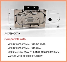 Granzon GPU Water Block For XFX Radeon RX 6900XT / 6800 XT Speedster Merc 319