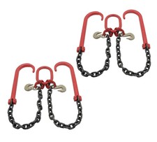2 Pack Tow G80 Recovery V Chain W 38 X 2 Legs Two 15 J-hook Grab Hook 2 Pack Tow G80 Recovery V Chain W 38 X 2 Legs Two 15 J-hook Grab Hook