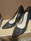 Betsey Johnson Women’s Black Lace Floral Pointed Toe Slip-On Pumps Size 7 — photo 3