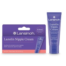 Lansinoh Lanolin Nipple Cream for Breastfeeding, 100 Natural, Safe for Baby