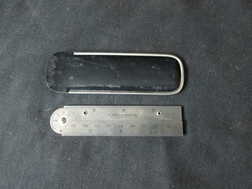 Vintage Executive Pocket Pal Edelstahl Klapplineal mit Etui ~ USA