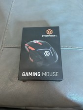 ORIGINAL CYBERPOWER PC GAMING OPTICAL MOUSE,Wired, Black/Red 4000 DPI NEW