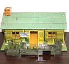 Vintage Marx US Army Training Headquarters Building +Furniture+Soldiers