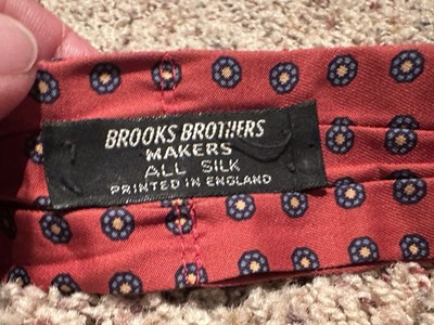 Lotto 5 Farfalle/fiocchi Rossi Brooks Brothers In Seta (vintage, Con Piccoli Difetti)