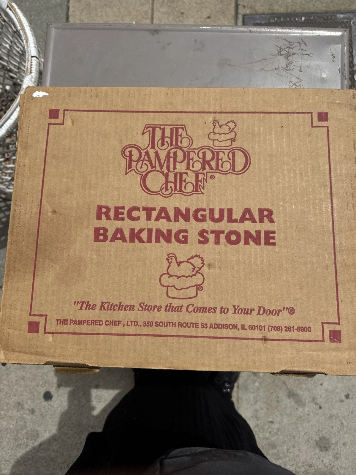 NEW IN BOX THE PAMPERED CHIEF 12x15 Rectangle Bake Stone 1350 Cookie Sheet