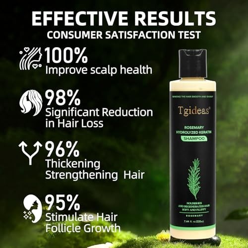 Tgideas Organic Rosemary Hair Growth Shampoo for Women and Men-Natural Pack of 2