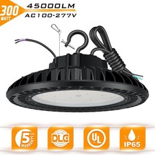 300W UFO LED High Bay Light Industrial Warehouse Factory Commercial Lamp 45000LM