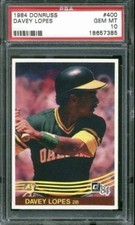 PSA 10 1984 DONRUSS DAVEY LOPES #400 OAKLAND A’s Vintage Graded Baseball Card