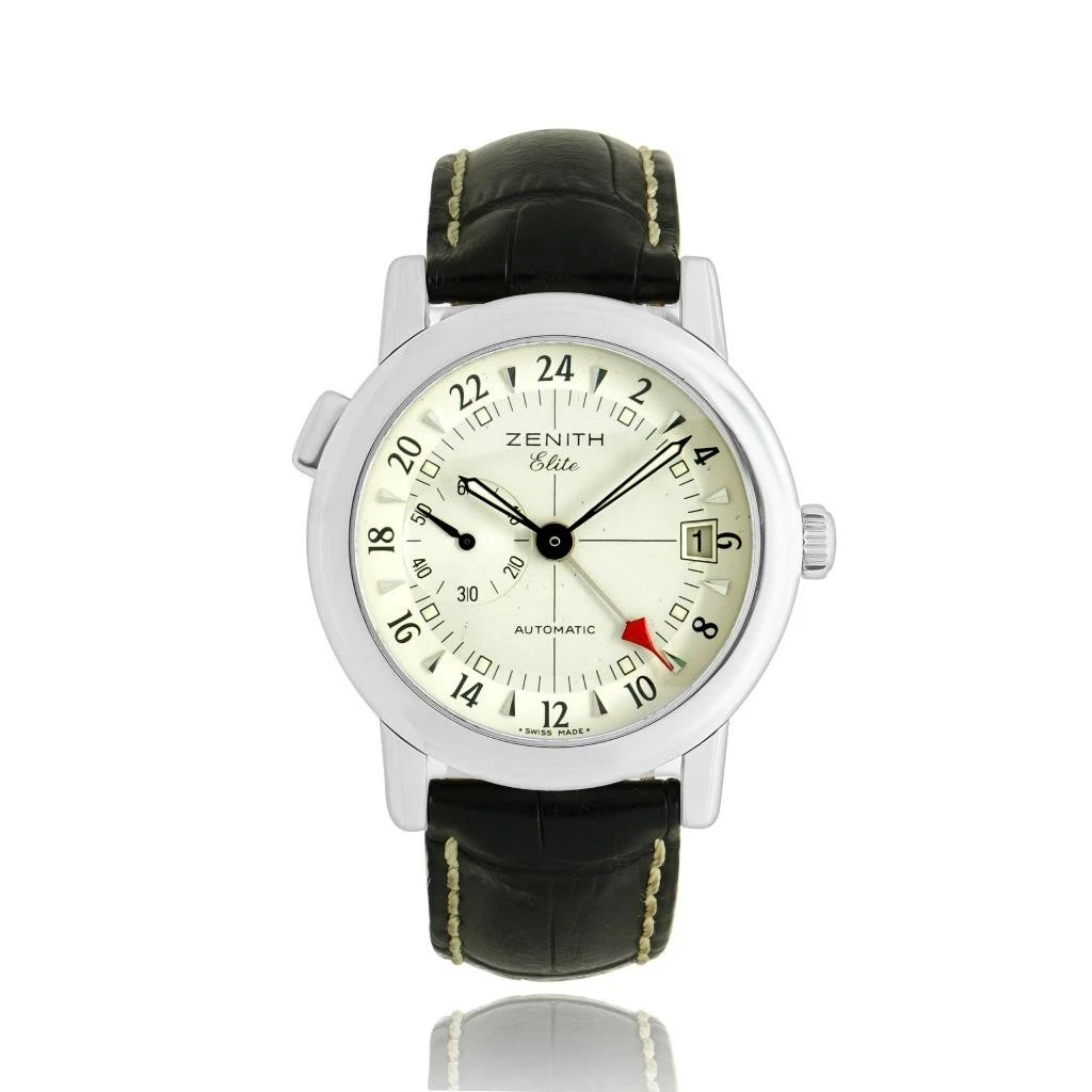 Zenith — Zenith Stainless Steel Elite Port Royal V Silver Dial 39mm