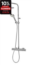 Image of Aqualisa Midas 110 Mixer Shower Exposed Bar Valve Chrome Drencher Modern MD110SC