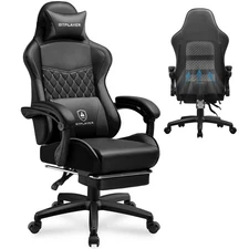 Gaming Chair, High Back Leather Computer Game Chair with Footrest, Ergonomic ...