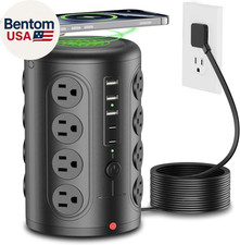 Power Strip Tower Surge Protector, 16 Outlets and 5 USB Ports 2 USB-C , 2000 J