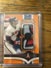 2018 Topps Tribute - Single Subject Dual Relics Reggie Jackson Orange /25 (MEM)