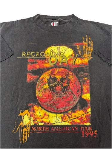 MEGADETH & Fear Factory TOUR T-SHIRT Reckoning 1990s vintage concert t-shirt, vintage, size XL, single stitch, B+ condition