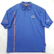 Nike Florida Gators Polo Shirt Mens XL Blue Dri-Fit Short Sleeve