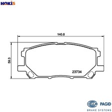 BRAKE PAD SET DISC BRAKE 8DB 355 010-071 FOR LEOPAARD LEXUS TOYOTA 1.5L 4cyl RX