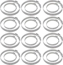 24PCS CV Boot Clamp Kit, Adjustable Axle Joint Crimp Clamps, Silver 