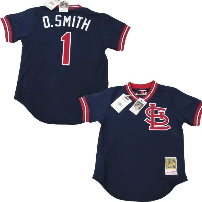 O. SMITH ユニフォーム 背番号1 ネイビー Ozzie Smith MLB Fan Jerseys for sale | eBay