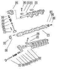 Genuine Mopar Valve Spring Retainer Lock 4777050