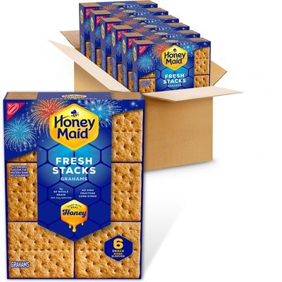 Honey Maid Fresh Stacks Graham Crackers, 6 Boxes 36 Multi Snack Packs