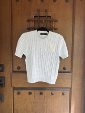 Ralph Lauren Light Blue Cable-Knit Crewneck Sweater Size M