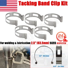 5PCS For Welding & Fabrication 2.5'' Clamp-On Exhaust Pipe Tacking Band Clip Kit