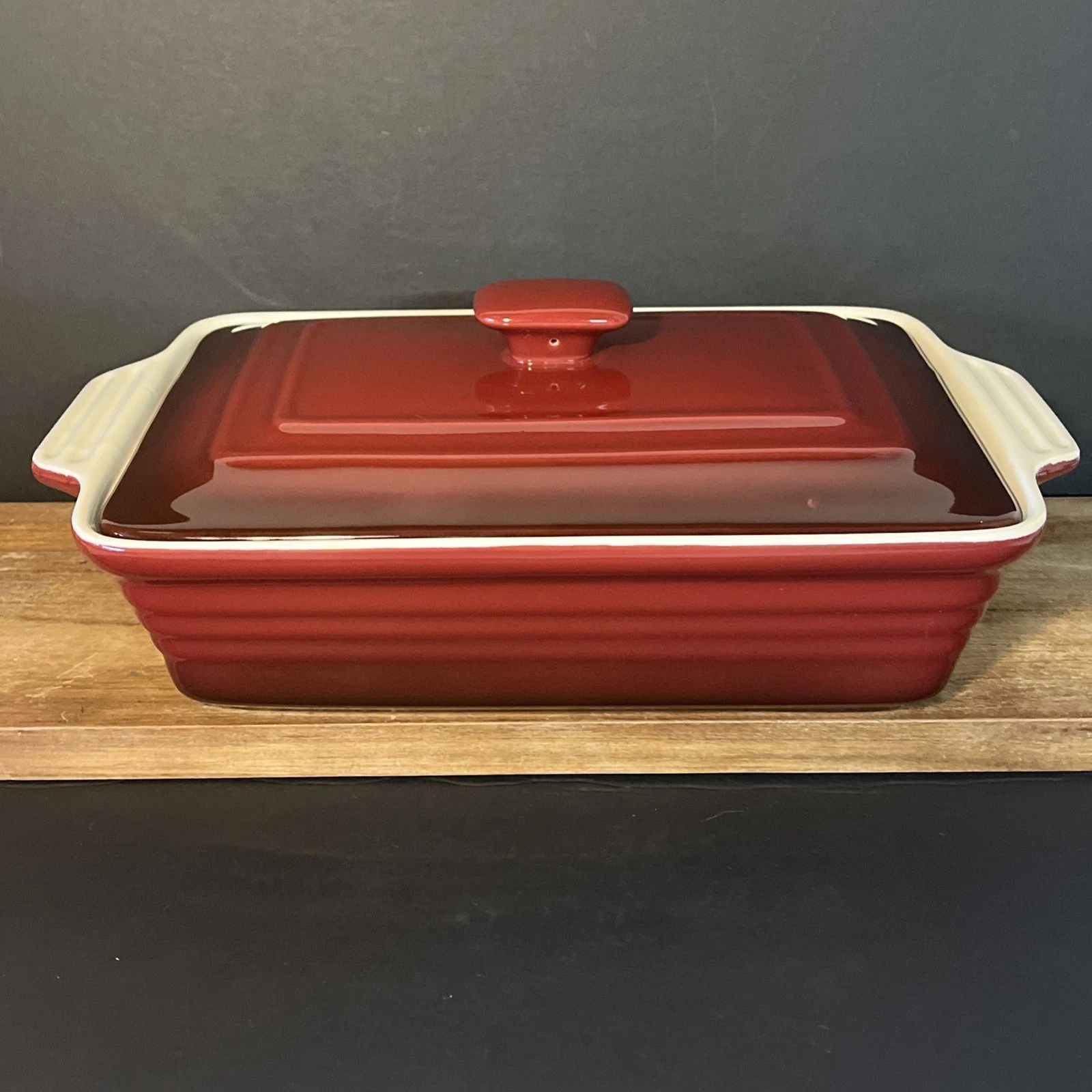 4.5 Q Ceramic Casserole Dish with Lid, 9X13 Lasagna Pan CASALAVA