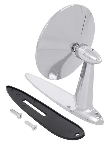 1955-57 Chevy Bel Air 150 210 Nomad; Outer Door Mirror; Chrome; with Gasket &