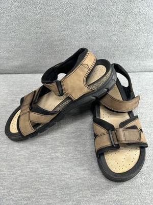ECCO - Men's Cork Sport Strap Sandals Nubuck Brown Leather Sandal Size 46M B4