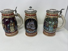 1992 Budweiser Discover America Nina, Pinta, Santa Maria Beer Steins Set Of 3
